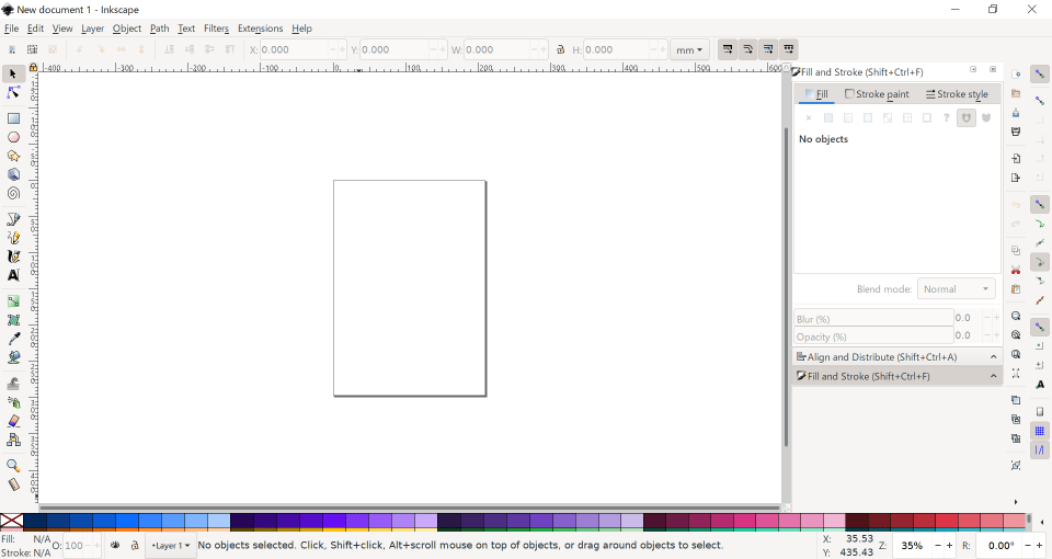 inkscapeセットアップのダイアログ