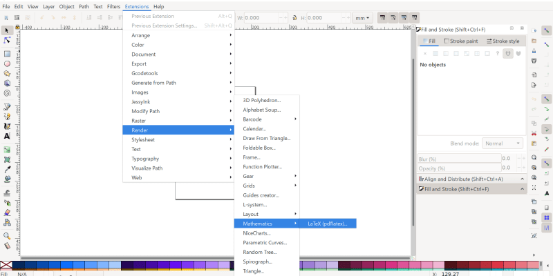 InkscapeでLaTeX数式を使った図の作成のイメージ